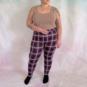 ModCloth Plaid Soft Trouser Pants Women’s 2X